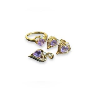 14k Gold Plated Sterling Silver 4pc Set